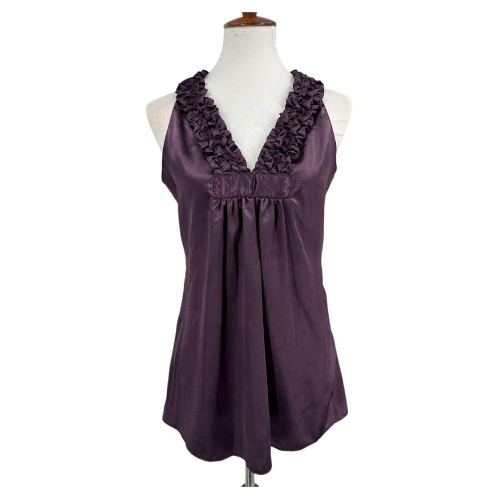 Purple Sleeveless Blouse Size Small womens fancy top Max Studio